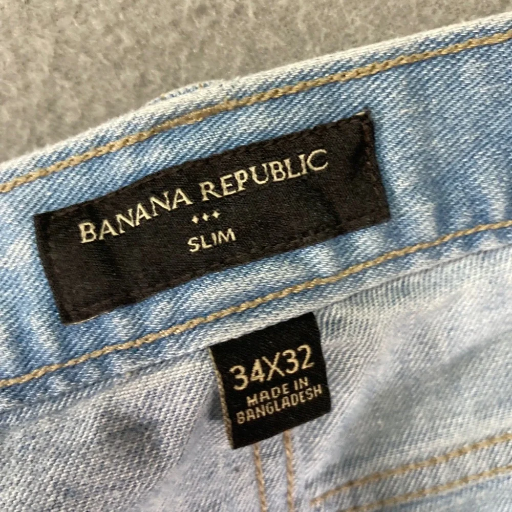 Banana Republic Slim Fit Light Wash Denim Jeans Men Size 34x32‎